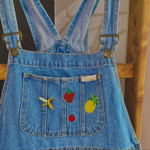 Denim - Vintage 🍋🍓FRUIT EMBROIDERED🍓🍋 Denim Overalls